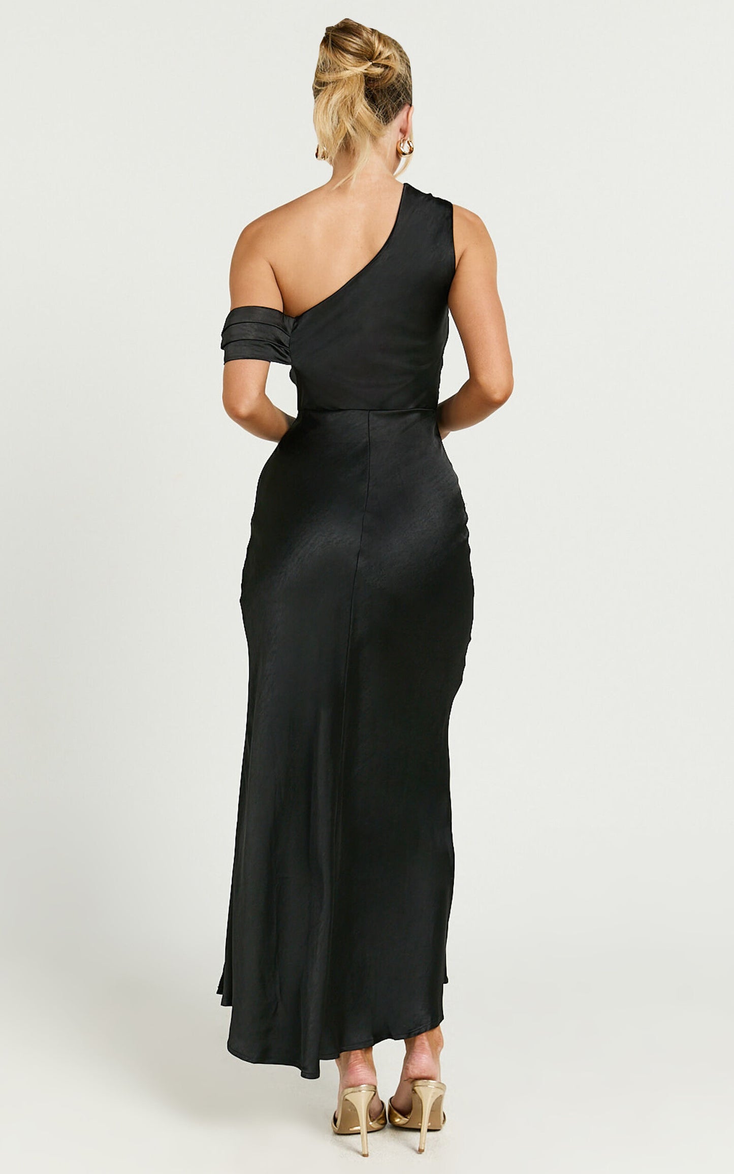 PEG MAXI DRESS - BLACK