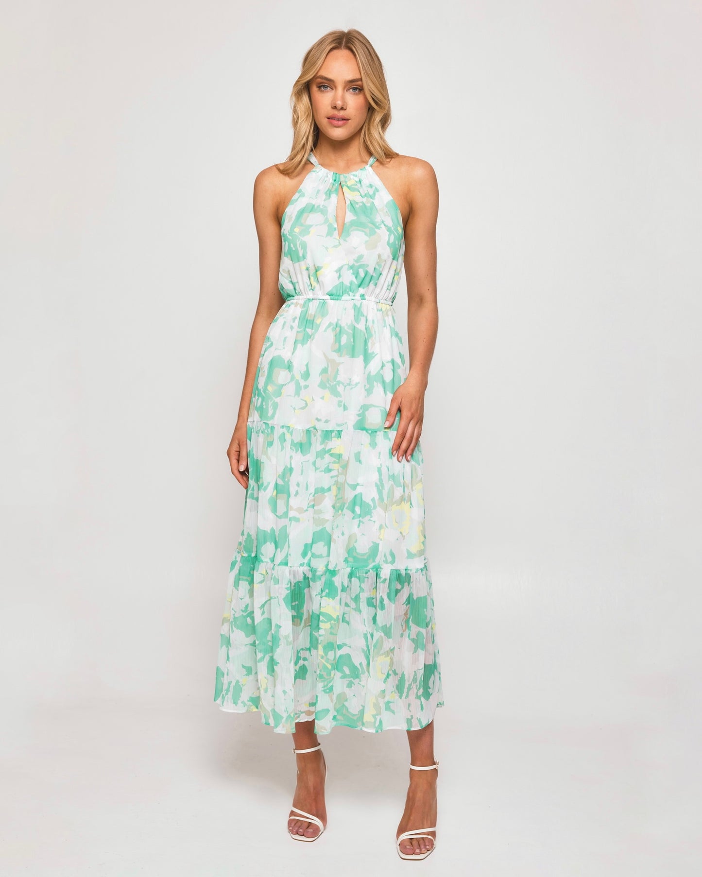 VANESSA MAXI DRESS -GREEN FLORAL