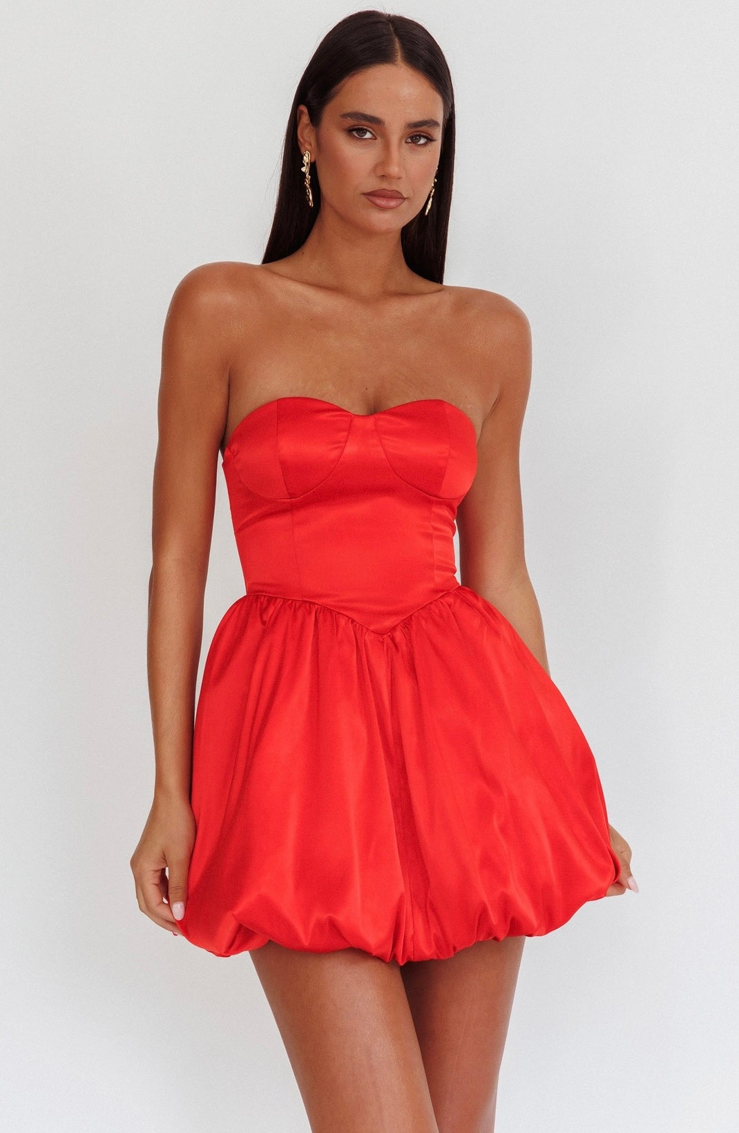 DELANEY MINI DRESS -RED