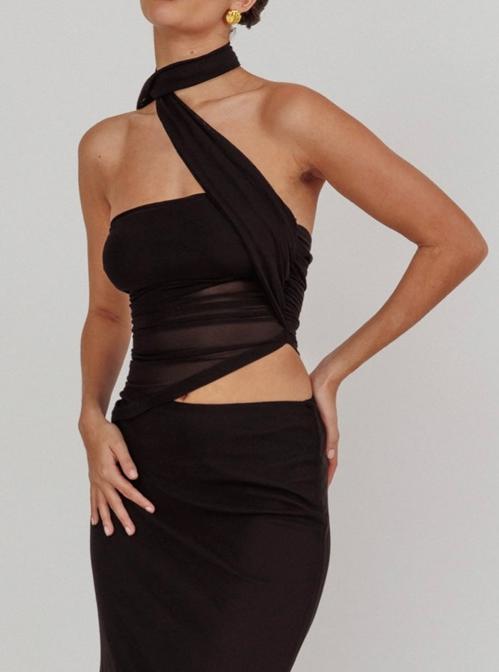 LELIA MAXI DRESS -BLACK