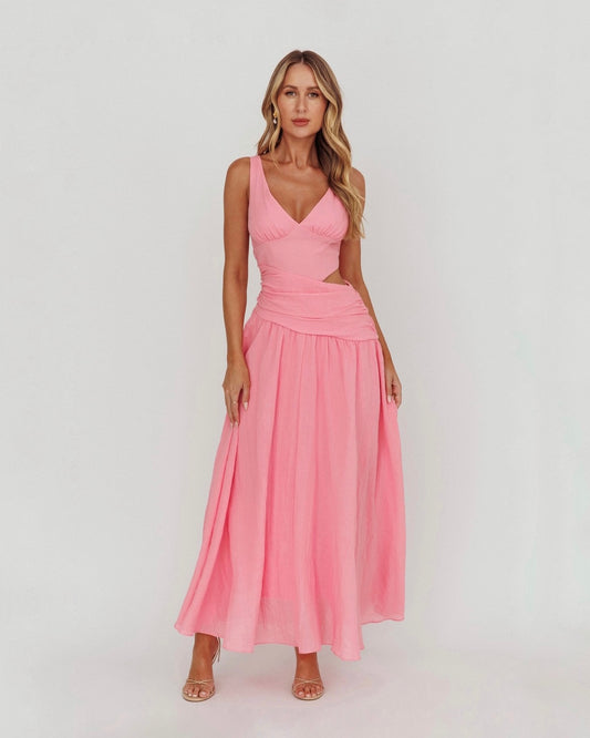 VEXIN MAXI DRESS -PINK