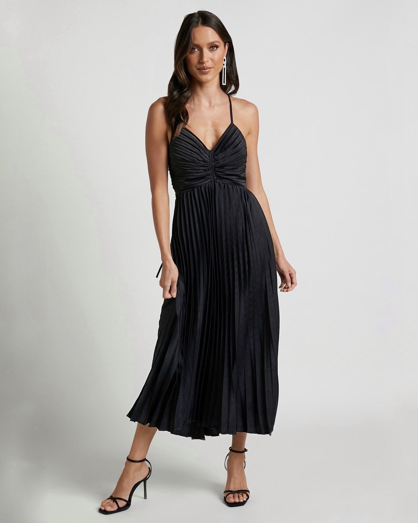 BILL MIDI DRESS -BLACK