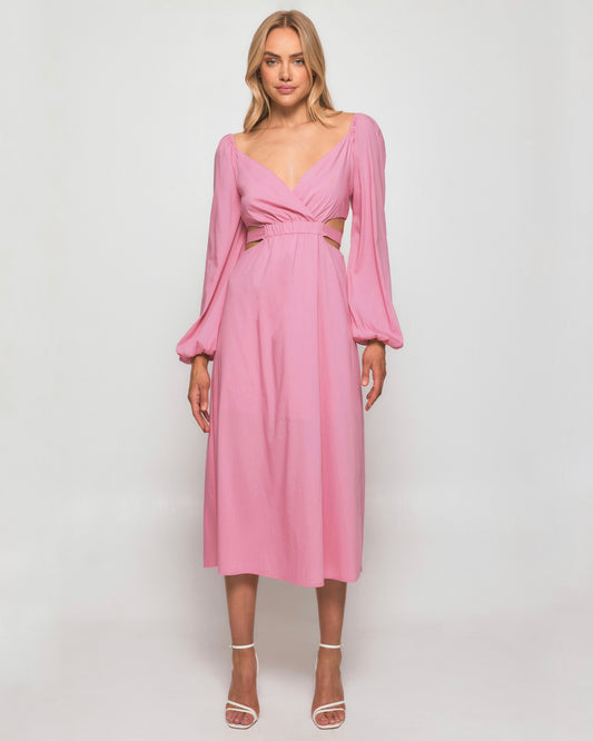 TANYA MIDI DRESS -PINK