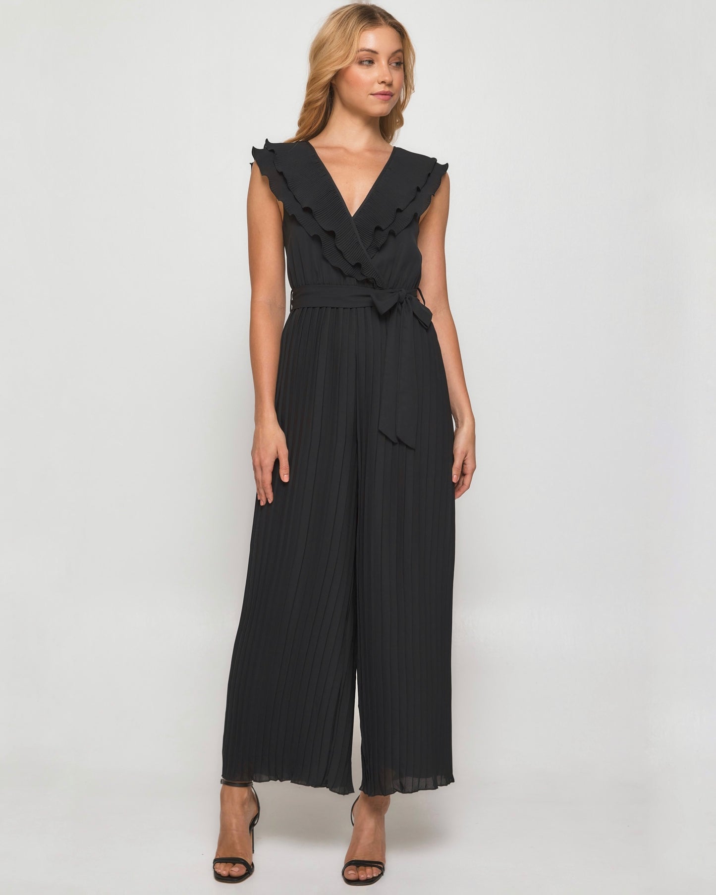 MISS FRILL JUMPSUIT -BLACK