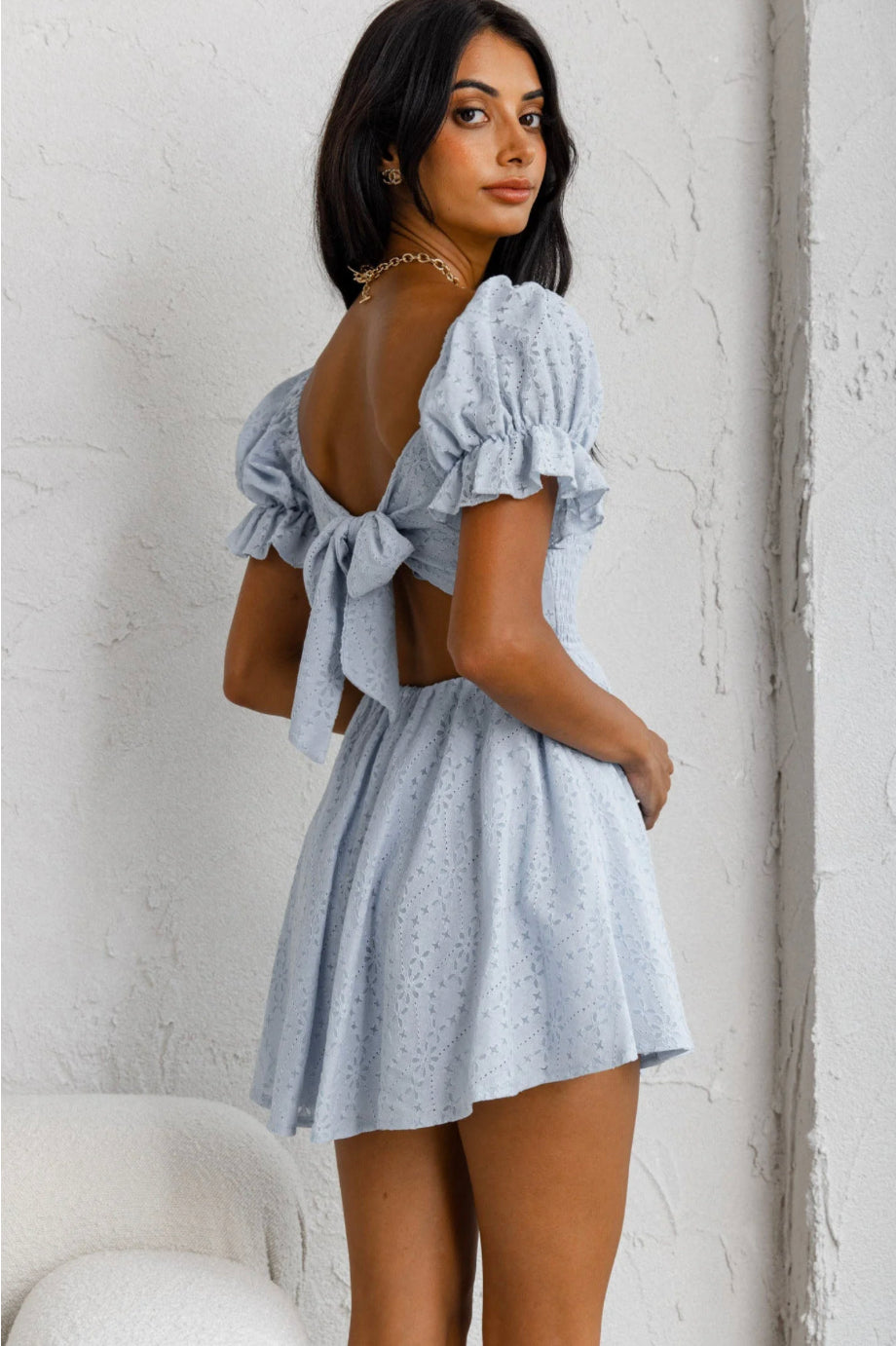 BAMBI MINI DRESS -BLUE