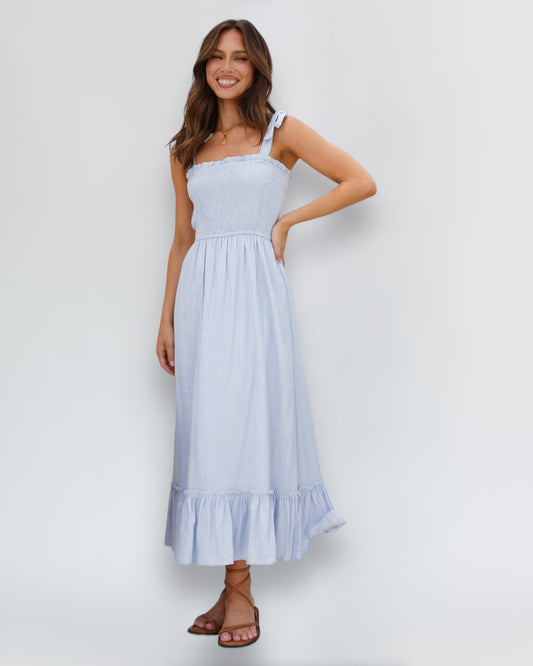 AAYLA MIDI DRESS -LIGHT BLUE