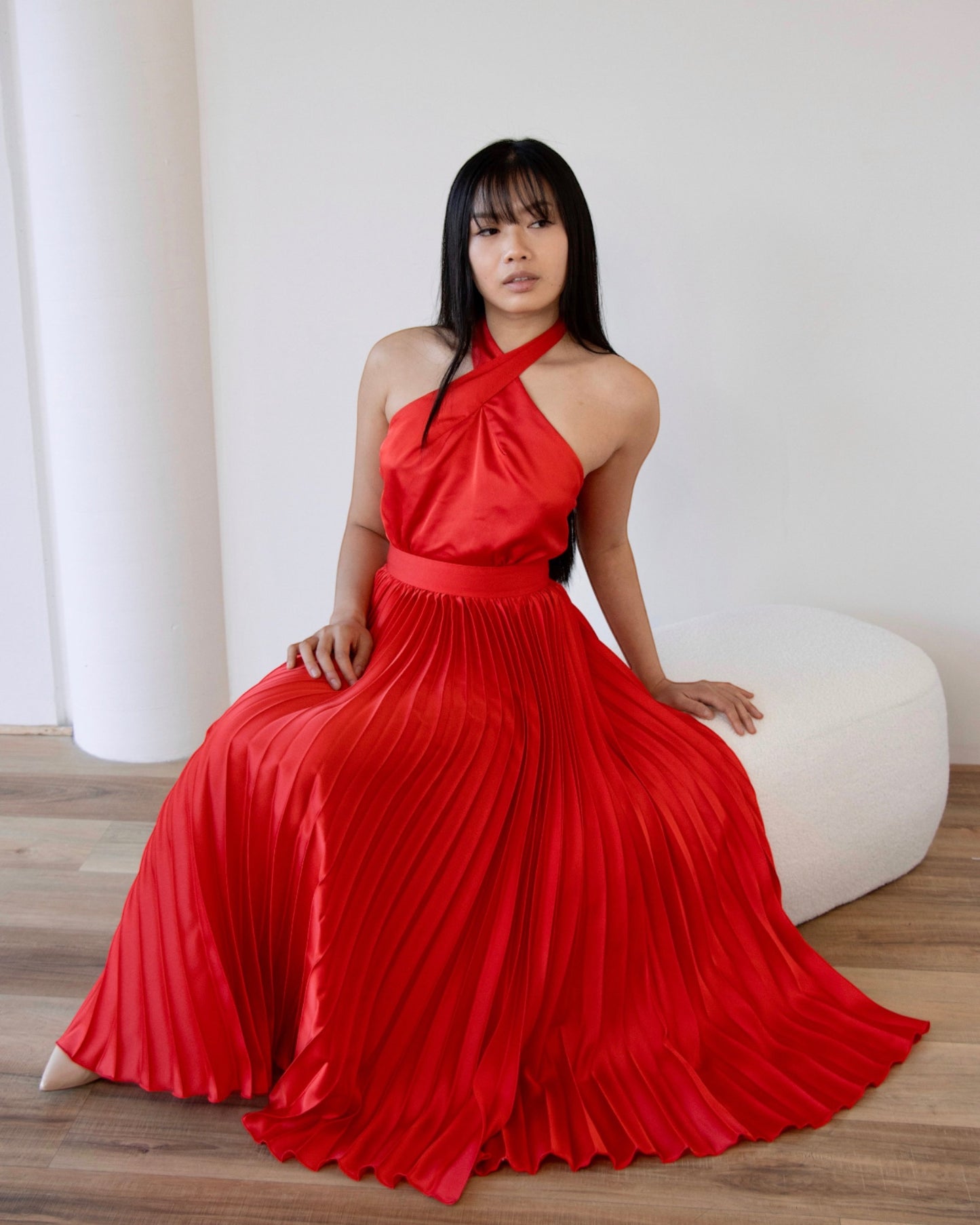 KENJI MAXI DRESS -RED