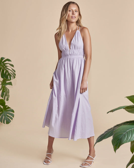 SADY MIDI DRESS -LILAC