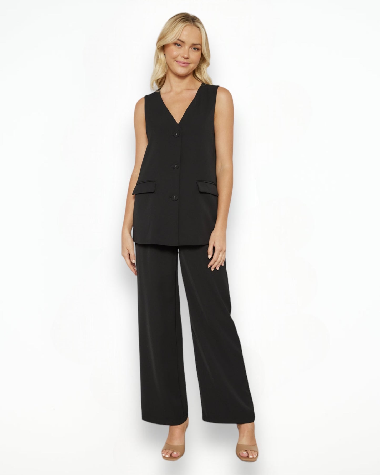 BALENII VEST & PANT SET -BLACK