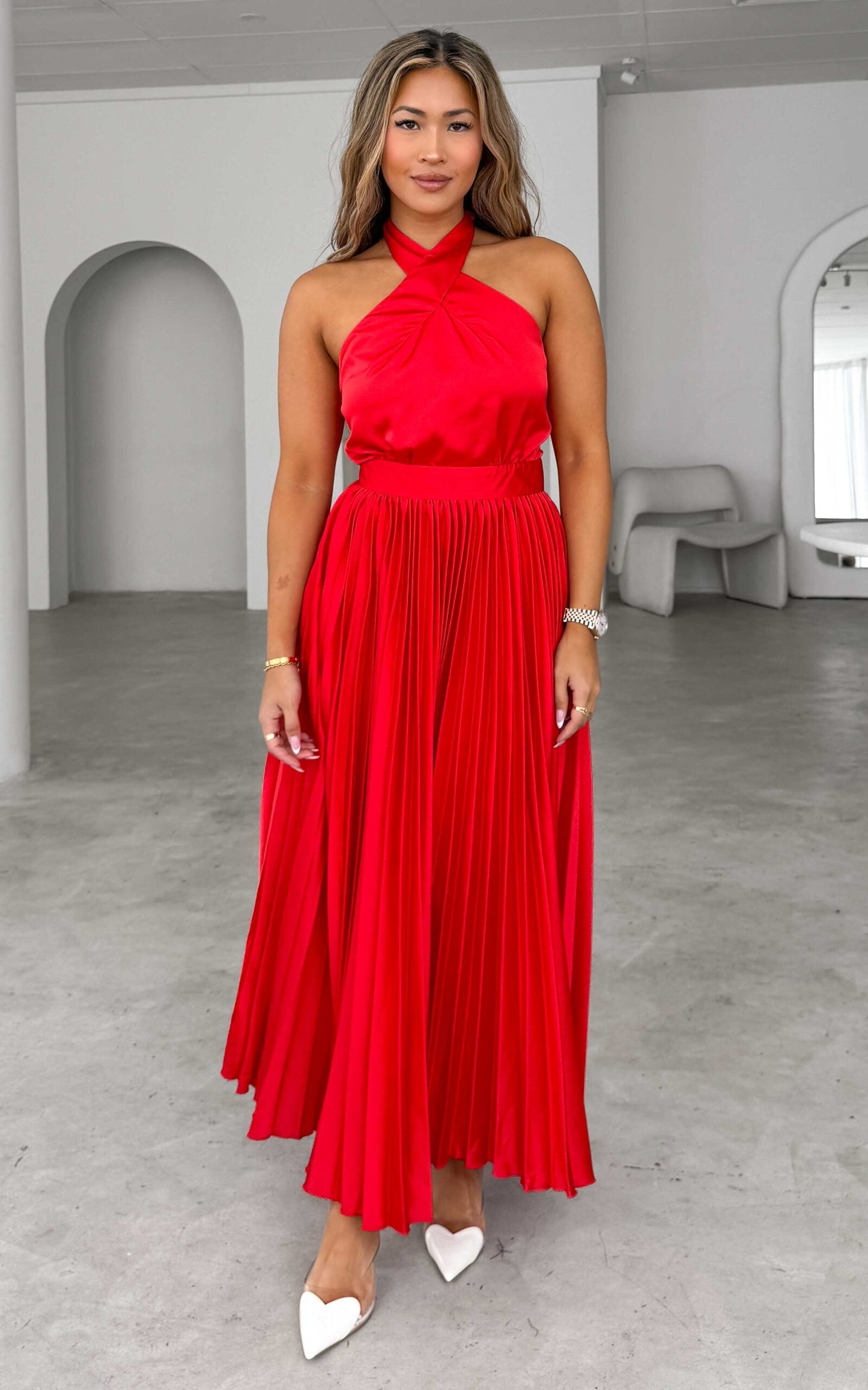 KENJI MAXI DRESS -RED