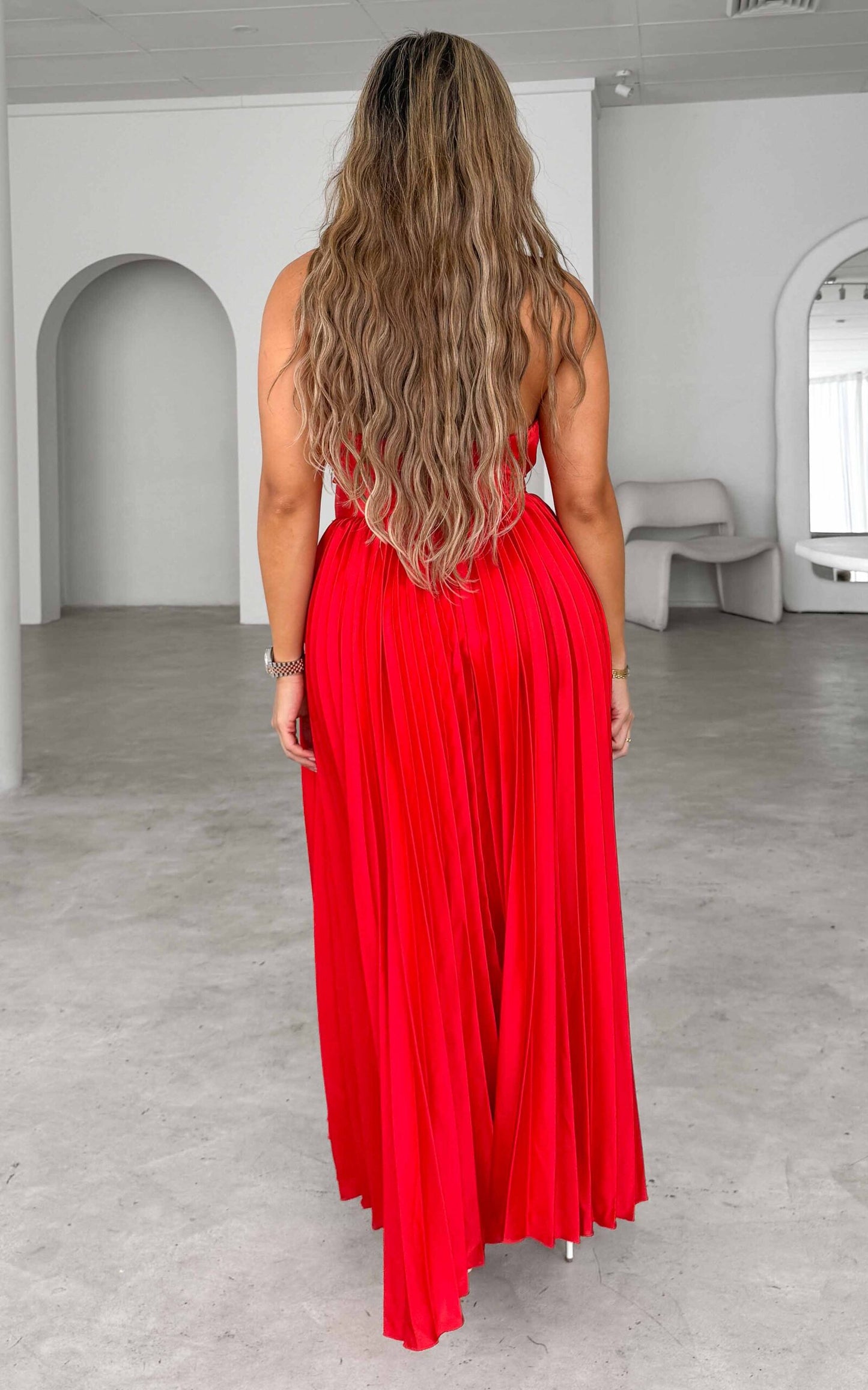 KENJI MAXI DRESS -RED