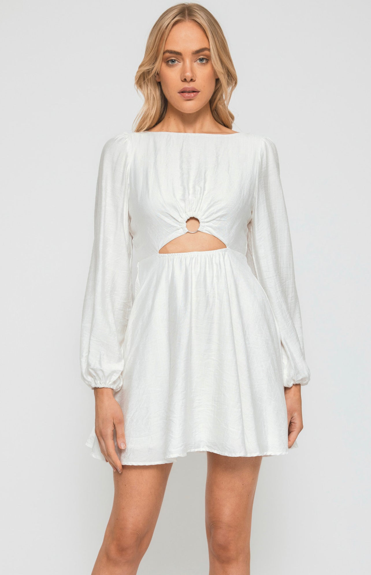 TAYLOR MINI DRESS -WHITE